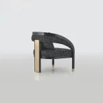 Elsevier Dining Chair with Brass Accent - Image 5