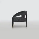 Elsevier Dining Chair with Brass Accent - Image 6