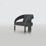 Elsevier Dining Chair with Brass Accent - Image 7