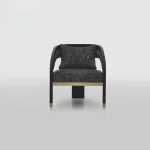 Elsevier Dining Chair with Brass Accent