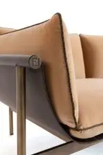 Delft Brown Polyester 3-seater Sofa - Image 3