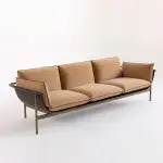 Delft Brown Polyester 3-seater Sofa