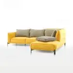 Simpson Elura Yellow L-Shaped Living Room Sofa - Image 2