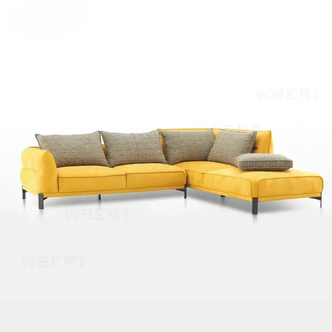 Simpson Elura Yellow L-Shaped Living Room Sofa - Image 1