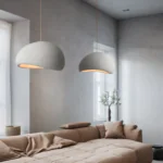 White Dome Pendant Light Cluster | Modern Multi-Light Chandelier Set of 4 - Image 4