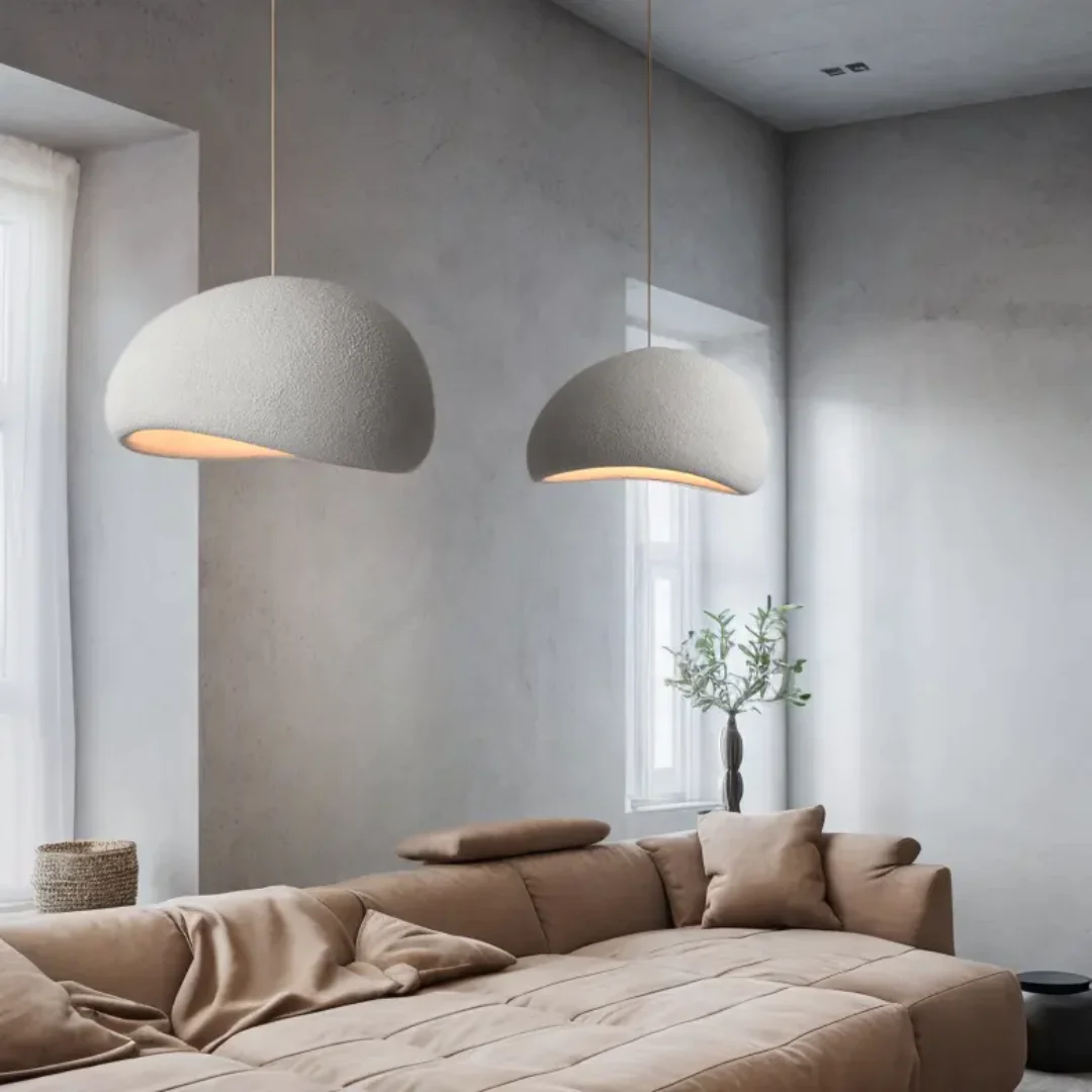 White Dome Pendant Light Cluster | Modern Multi-Light Chandelier Set of 4 - Image 4