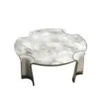 Boston Marble Coffee Table with Brass Accents - Luxury Statement Piece - Image 4