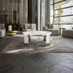 Boston Marble Coffee Table with Brass Accents - Luxury Statement Piece - Image 6