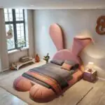 Adorable Bunny Leatherette Upholstered Bed - Image 4