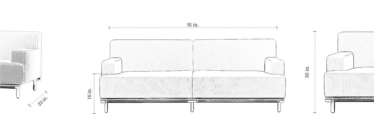 Horizon Linear 3-seater Sofa - Image 3
